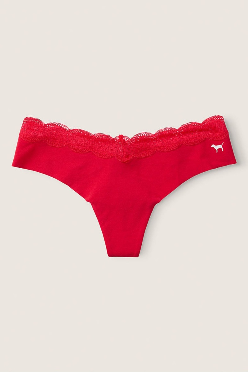 Victoria's Secret No-Show No Show Kanten Trim String Knickers Blauw | 46270-BCHY