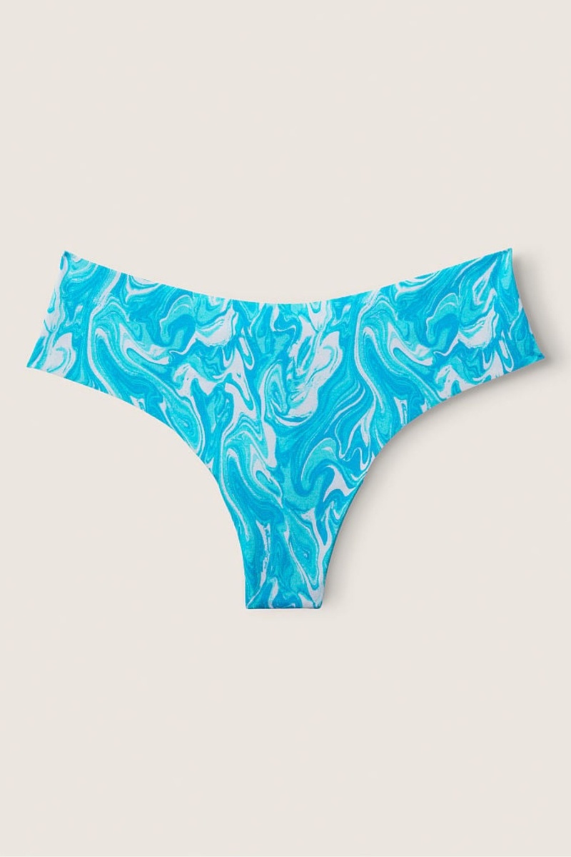 Victoria\'s Secret No-Show String Knickers Blauw | 95327-MEAT