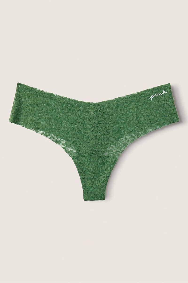 Victoria's Secret No Show String Kanten Knickers Blauw | 83625-RASY