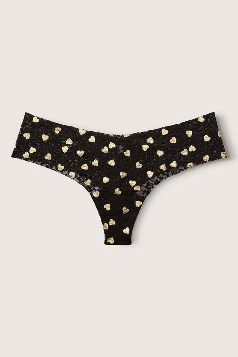 Victoria\'s Secret No Show String Kanten Knickers Blauw | 73615-EKAI