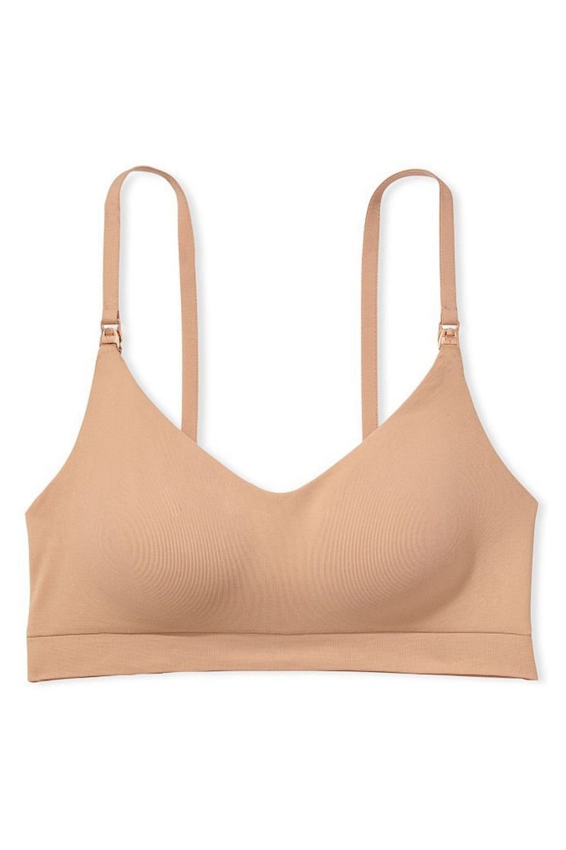 Victoria's Secret Non Wired Nursing Bra Sweet Praline Nude | 81459-RYMP