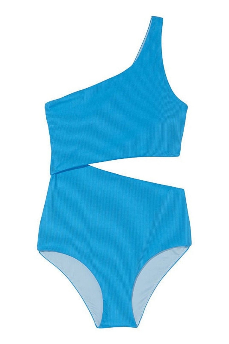 Victoria's Secret One Shoulder Swimsuit Blauw | 16302-VPHX