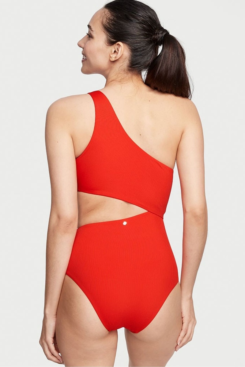 Victoria's Secret One Shoulder Swimsuit Rood | 85901-VATZ