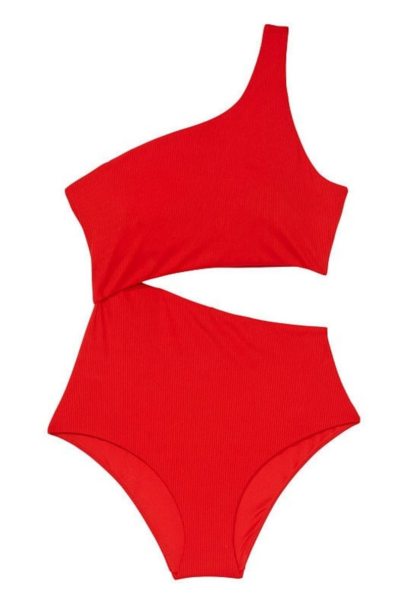 Victoria's Secret One Shoulder Swimsuit Rood | 85901-VATZ