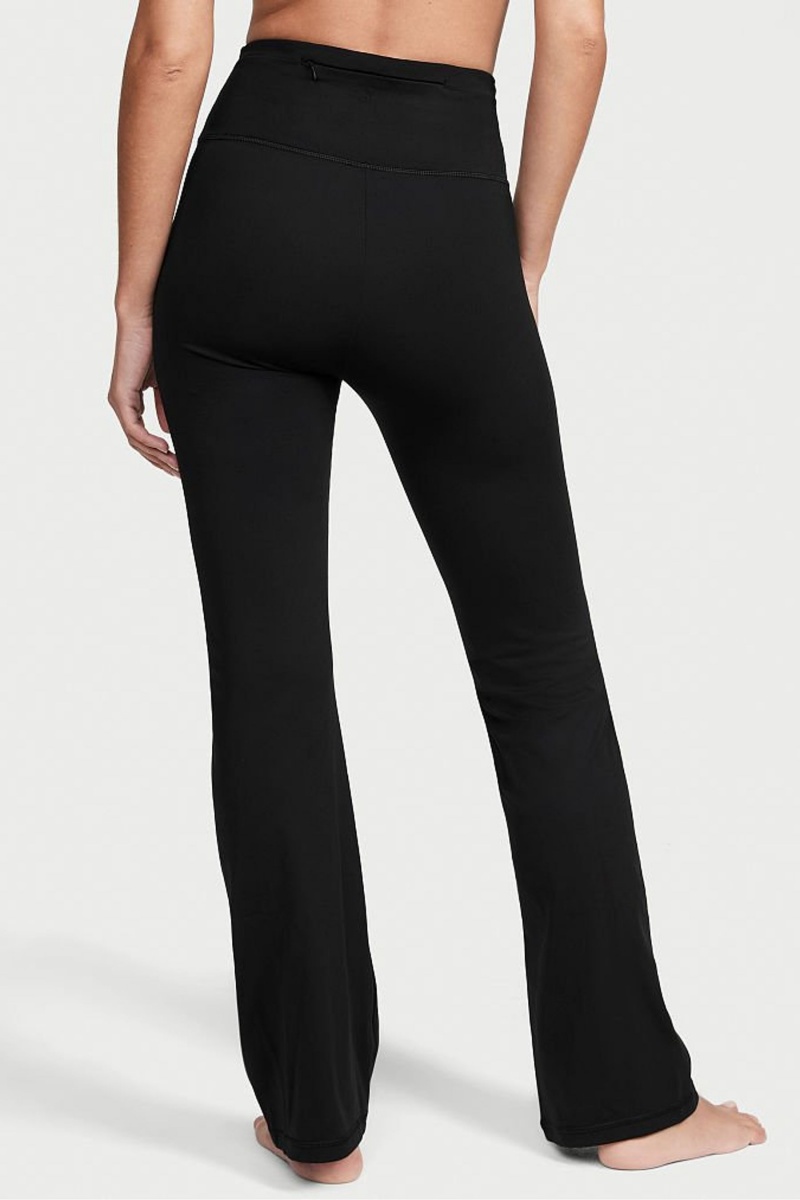 Victoria's Secret Ruched Brede Leg Flare Legging Zwart | 31249-NFCG