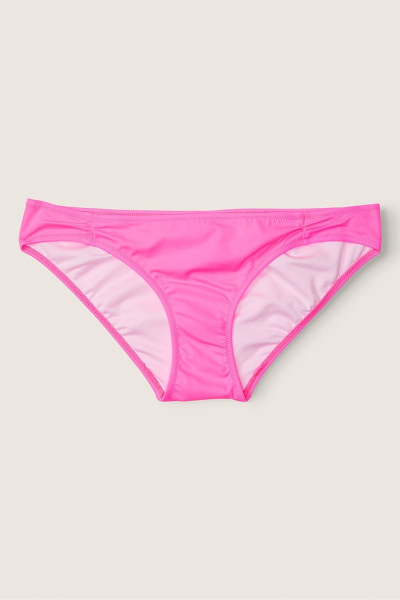 Victoria\'s Secret Ruched Front Bikini Bottoms Roze Roze | 56980-DEUI