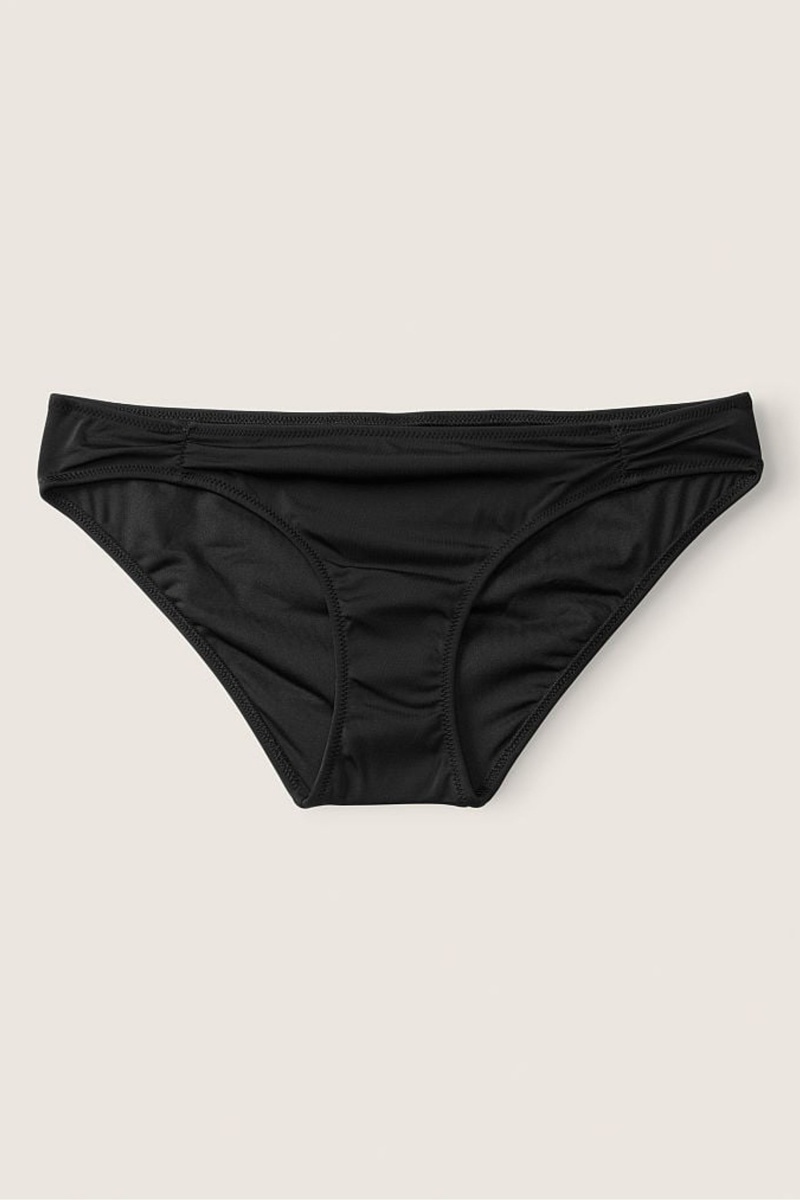 Victoria's Secret Ruched Front Bikini Bottoms Zwart | 72851-MBHL