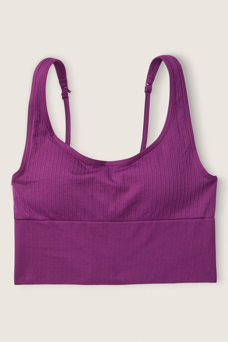 Victoria's Secret Seamless Seamless Lightly Gevoerde Low Impact Sports Bra Zwart | 13592-NPSK