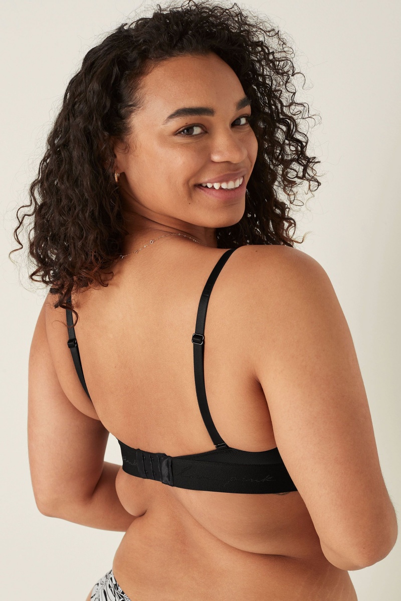 Victoria's Secret Seamless Seamless Lightly Gevoerde Low Impact Racerback Sports Bra Zwart | 09432-SBHL