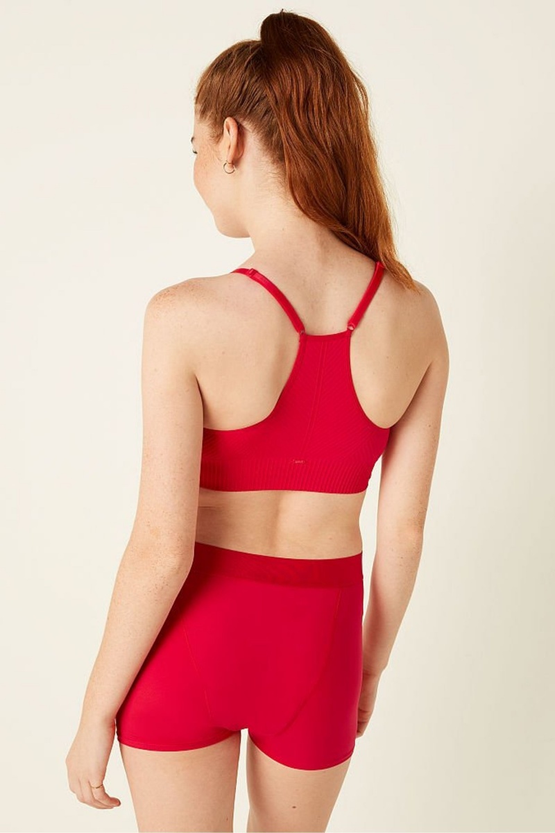 Victoria's Secret Seamless Seamless Lightly Gevoerde Low Impact Sports Bra Rood | 42965-PBKS