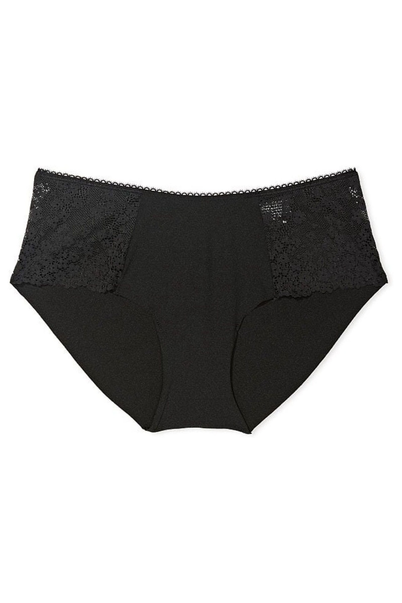 Victoria's Secret Sexy Illusions by Victorias Secret Kanten No-Show Hipster Knickers Zwart | 95438-PZWS