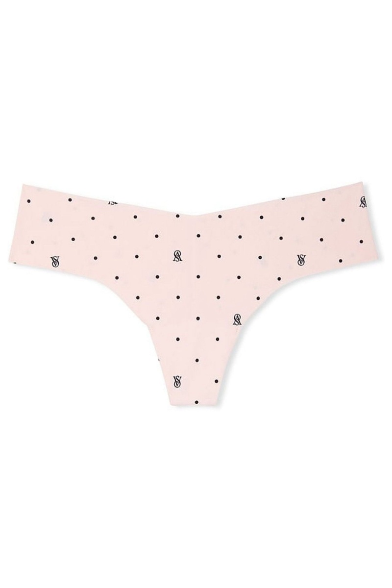 Victoria's Secret Sexy Illusions by Victorias Secret Smooth No Show String Knickers Roze Leopard | 63742-AIVN