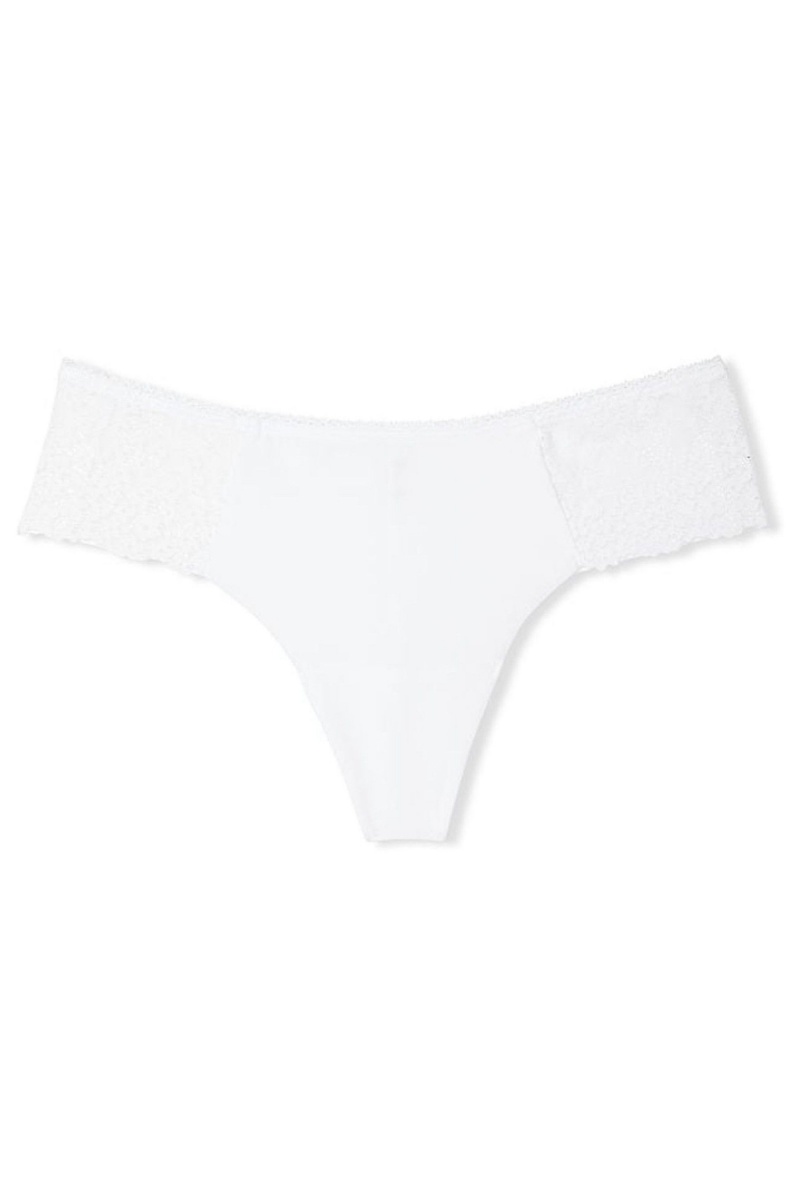 Victoria's Secret Sexy Illusions by Victorias Secret No Show Kanten String Knickers Zwart | 09286-TYLD