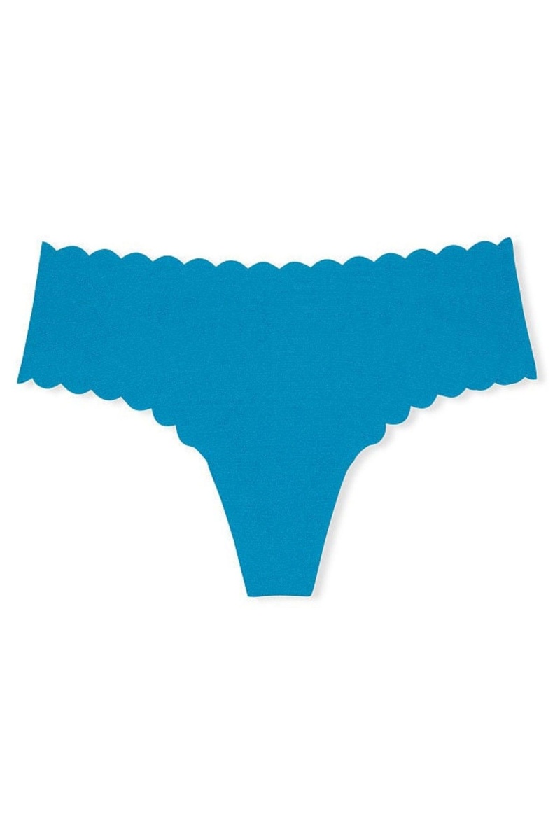 Victoria's Secret Sexy Illusions by Victorias Secret No Show String Knickers Blauw | 68415-ECQD