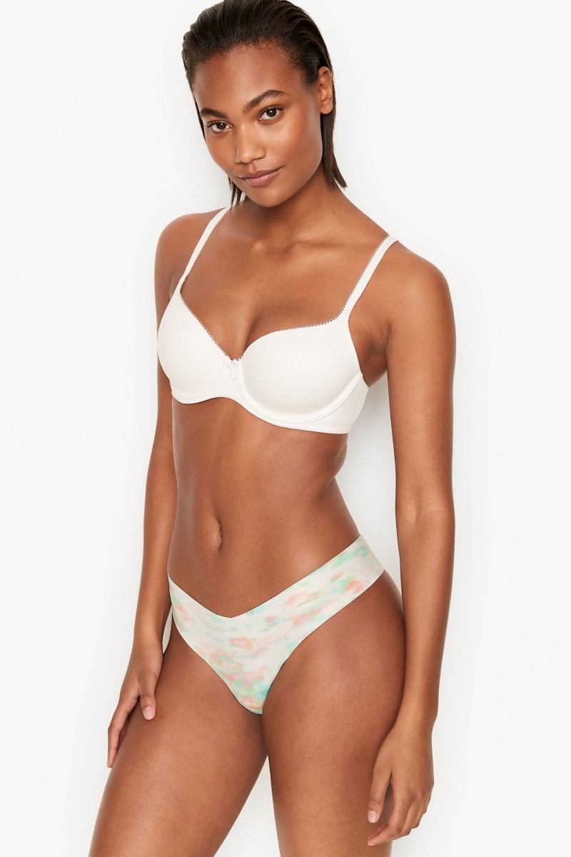 Victoria\'s Secret Sexy Illusions by Victorias Secret No Show String Knickers Almost Nude | 95043-CPNM