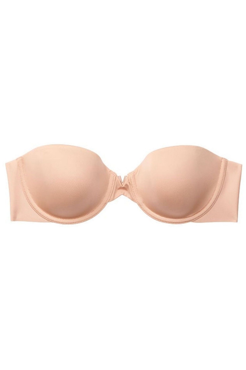 Victoria\'s Secret Sexy Illusions by Victorias Secret Smooth Lightly Gevoerde Multiway Strapless Bra Cameo Nude | 61438-TXUV