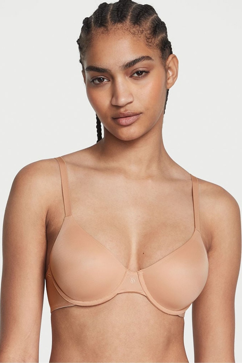 Victoria\'s Secret Sexy Illusions by Victorias Secret Angelight FullCoverage Smooth Bra Praline Nude | 62014-LQZD