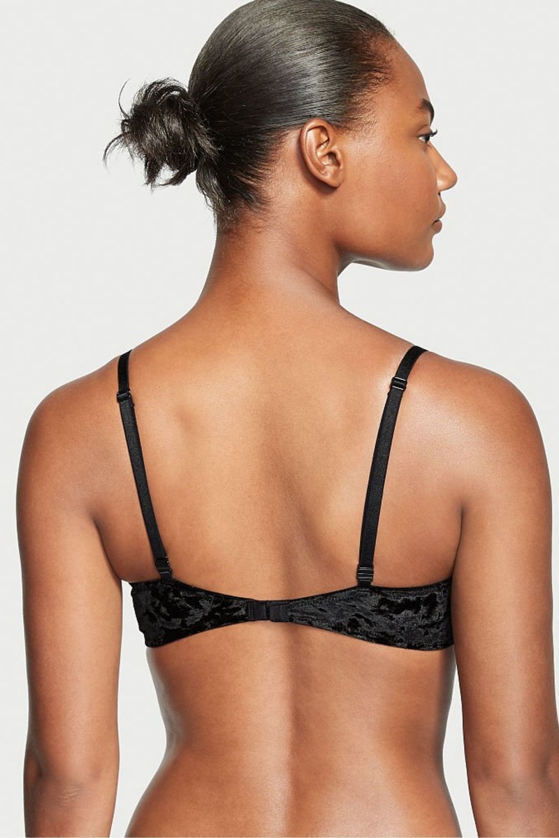 Victoria's Secret Sexy Tee Kanten Lightly Gevoerde T-Shirt Bra Zwart | 51847-JXYD