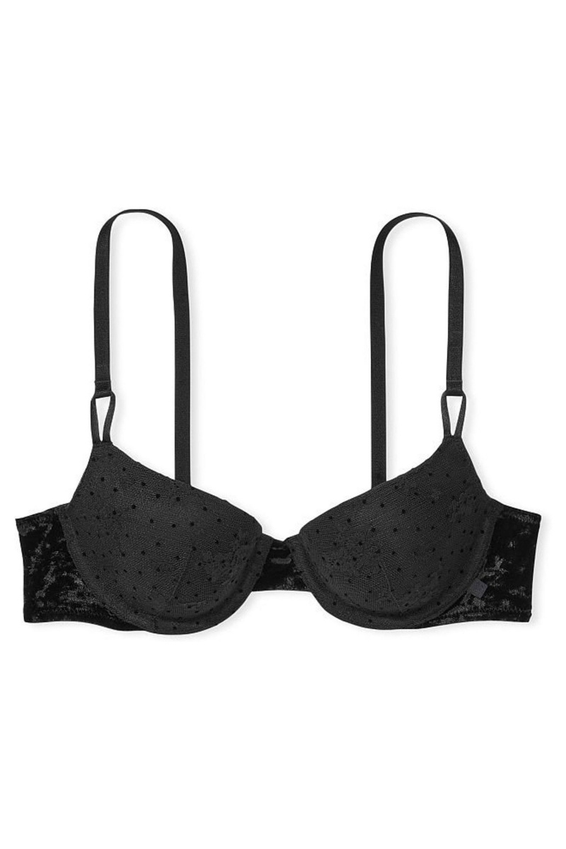 Victoria's Secret Sexy Tee Kanten Lightly Gevoerde T-Shirt Bra Zwart | 51847-JXYD