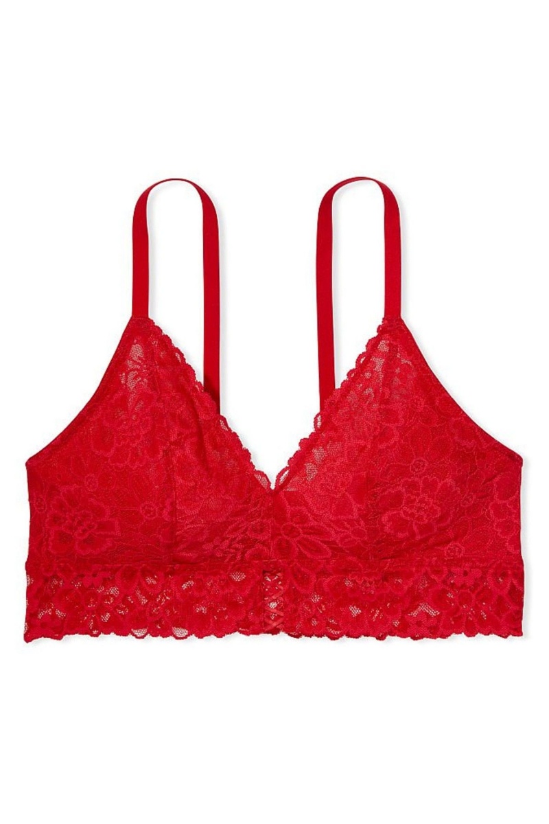 Victoria's Secret Sexy Tee Kanten Unlined Bralette Rood | 60251-MFLT