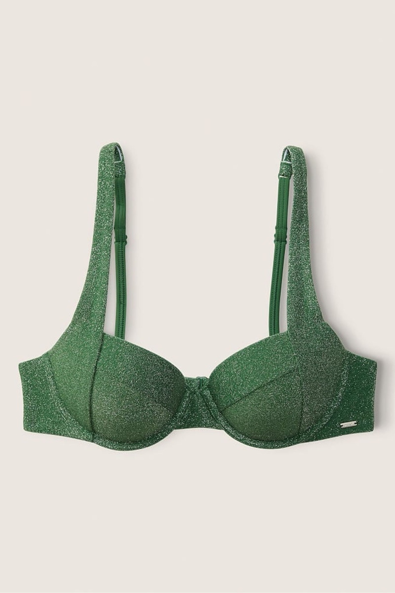 Victoria's Secret Shimmer Push Up Bikini Top Groen | 79630-NUTG