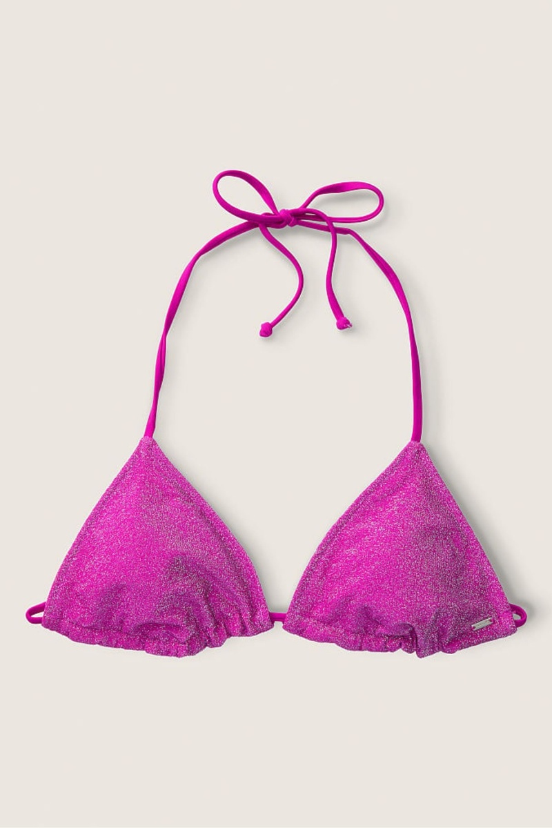 Victoria's Secret Shimmer Push Up Bikini Top Roze | 49326-VBPW