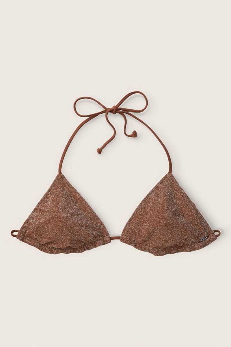 Victoria's Secret Shimmer Push Up Bikini Top Bruin | 30142-QBLM