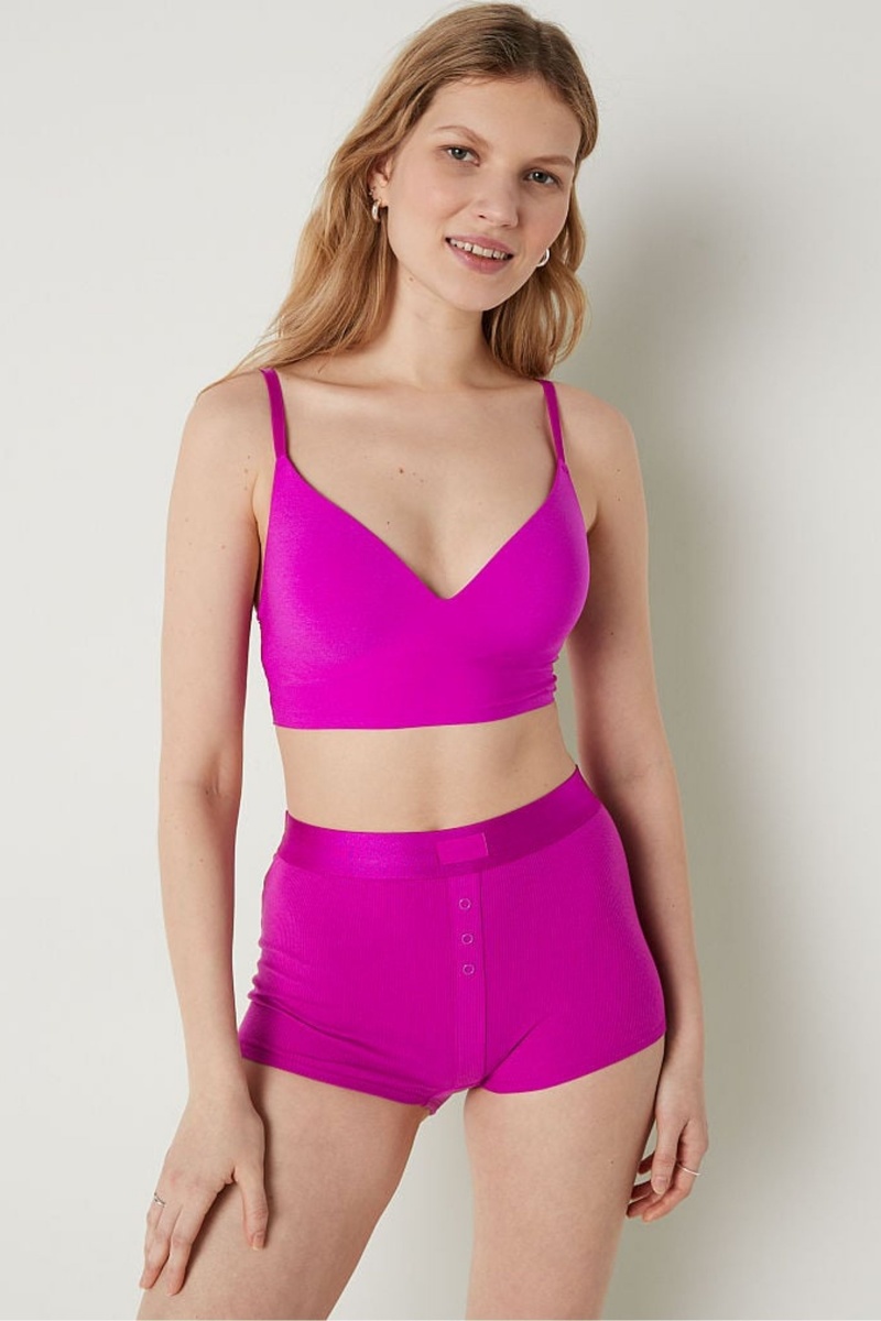 Victoria's Secret Smooth Non Wired Push Up Bralette Roze | 81675-YEZT