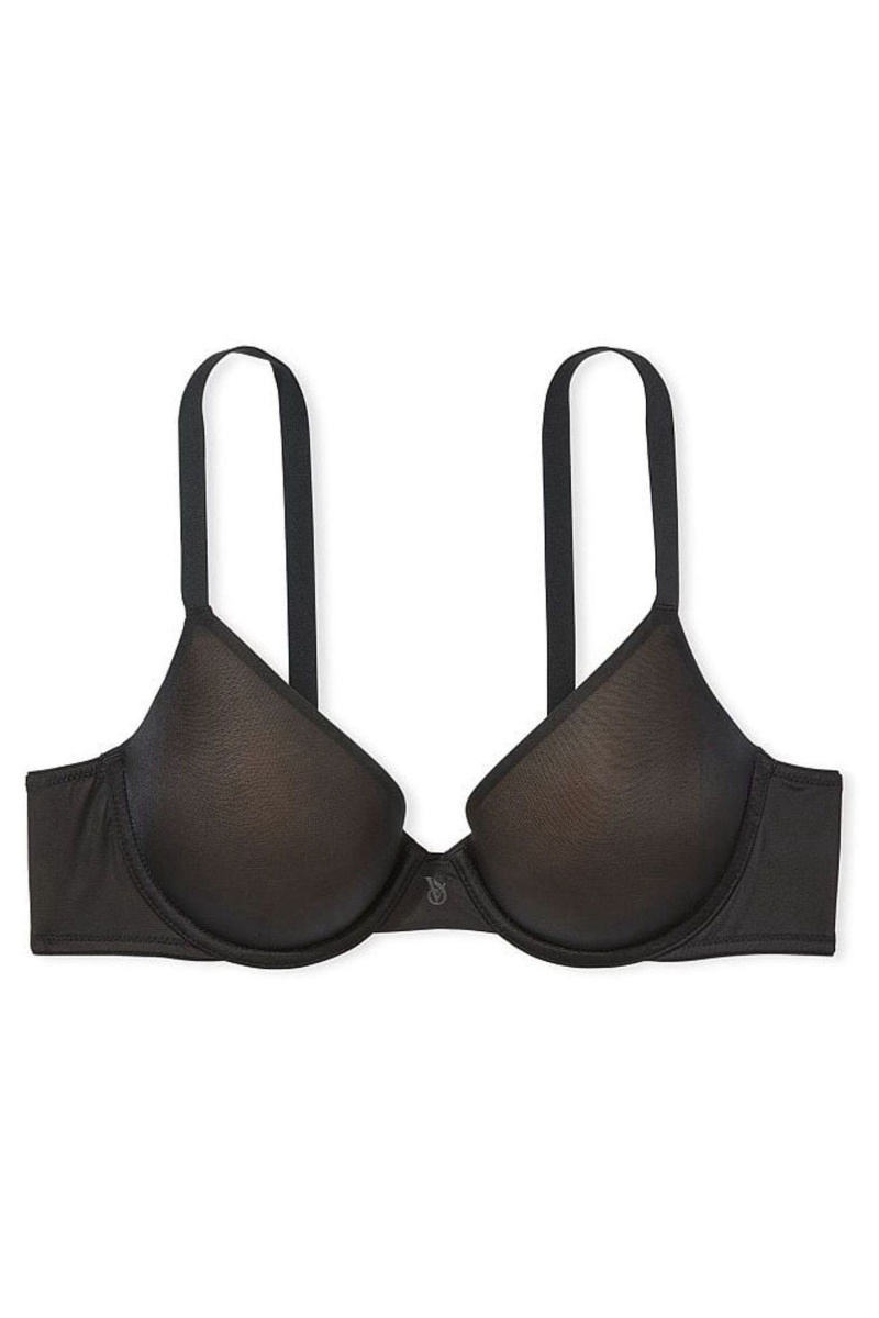 Victoria's Secret Smooth Push Up Bra Zwart | 15297-UOJV