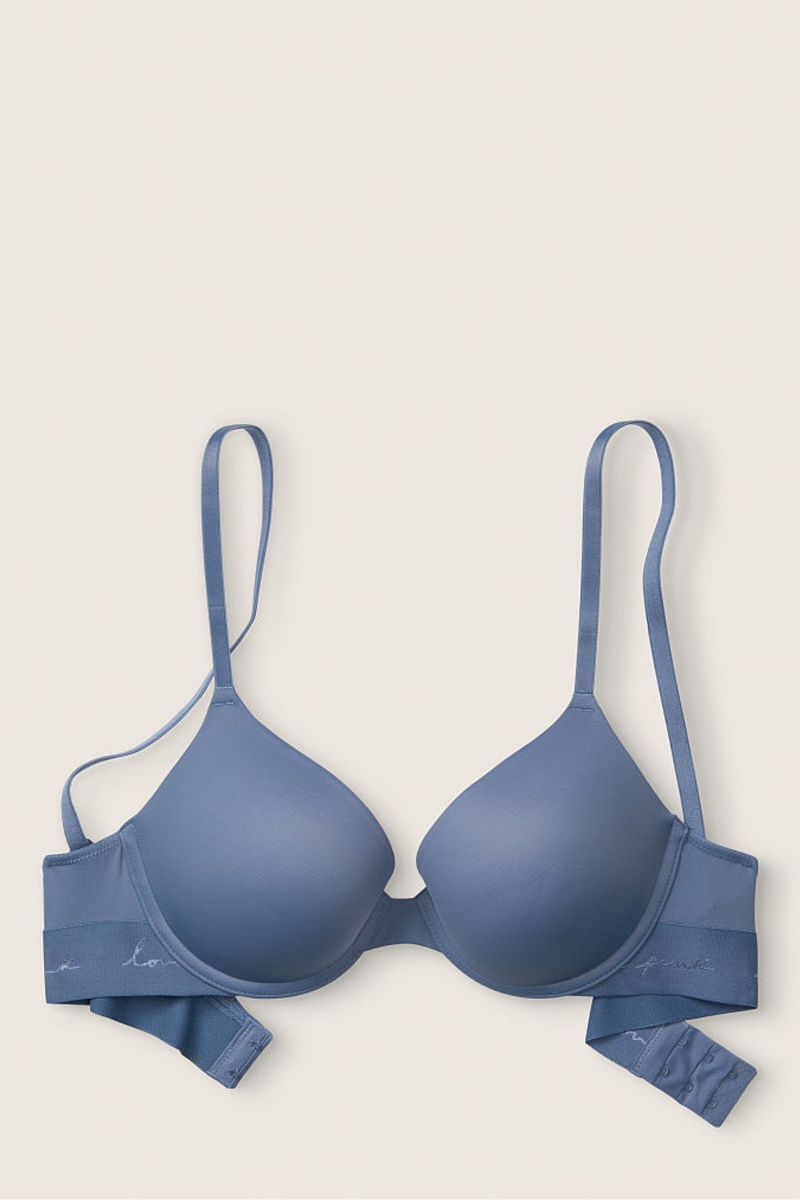 Victoria's Secret Smooth Push Up T-Shirt Bra Zwart | 36195-UZWP