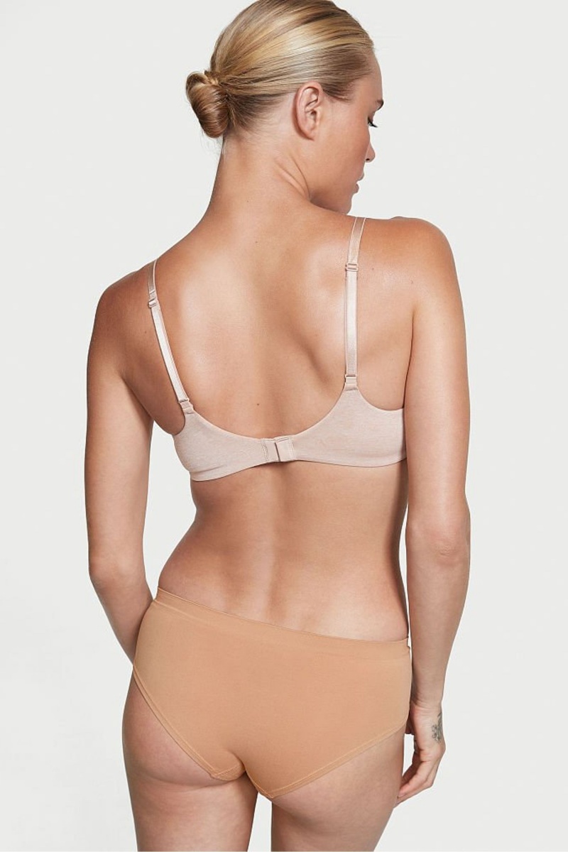 Victoria's Secret Smooth Seamless Hipster Knickers Almost Nude | 74312-ZIAJ