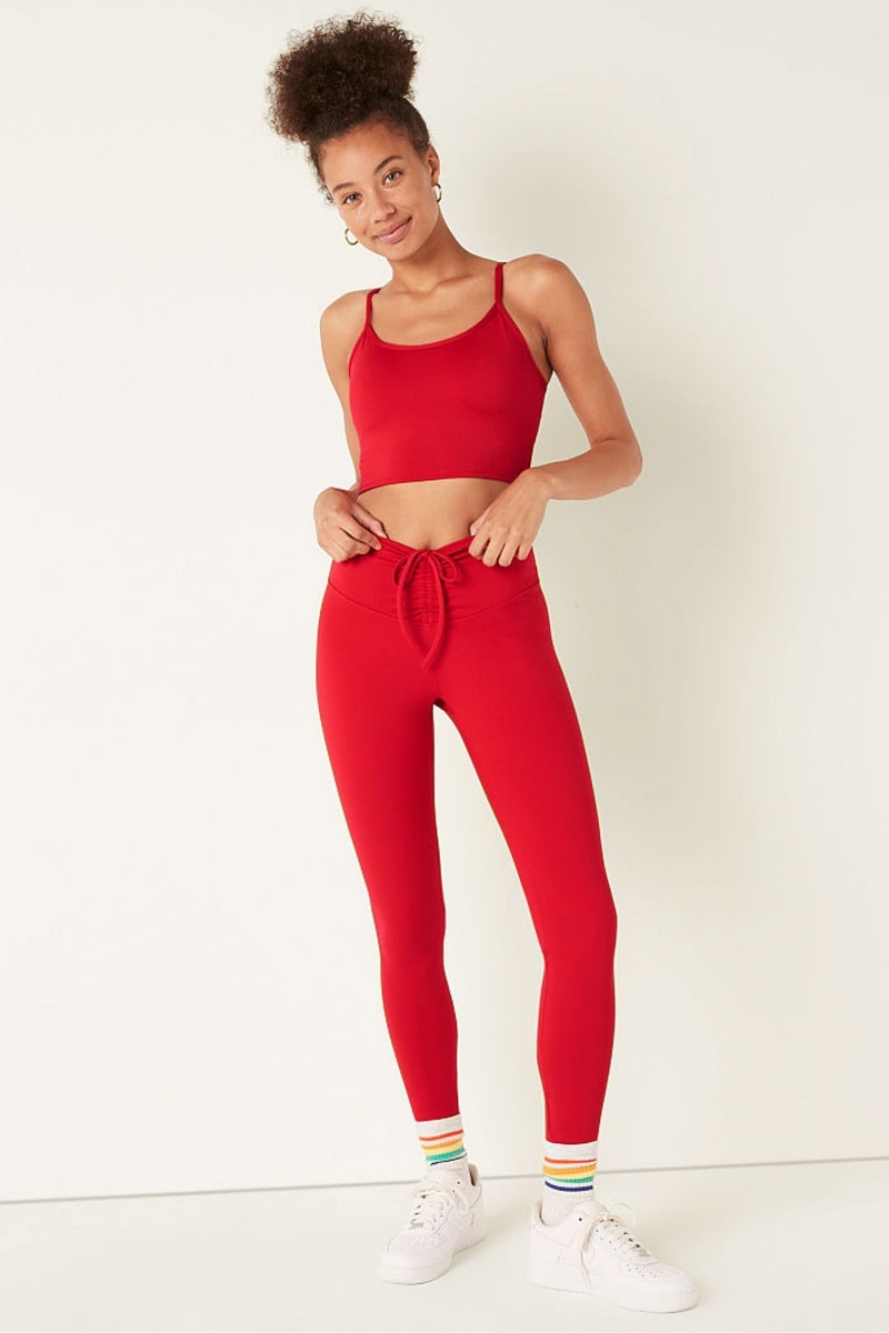 Victoria's Secret Soft Ultimate High Taille Ruched V Legging Rood | 08192-RMSH