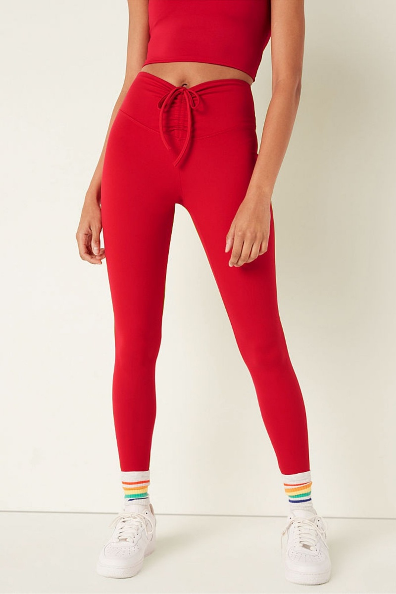 Victoria\'s Secret Soft Ultimate High Taille Ruched V Legging Rood | 08192-RMSH