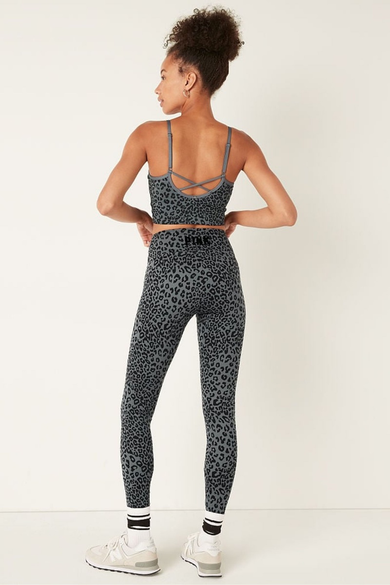 Victoria's Secret Soft Ultimate High Taille Ruched V Legging Donkergrijs Leopard | 29148-QSHR