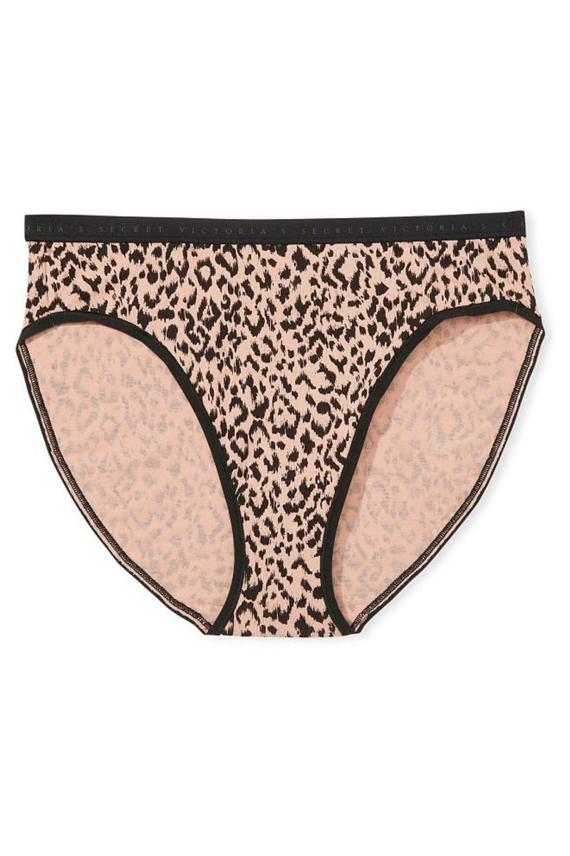 Victoria's Secret Stretch Katoenen High Leg Brief Knickers Leopard Bruin | 29451-JYQT