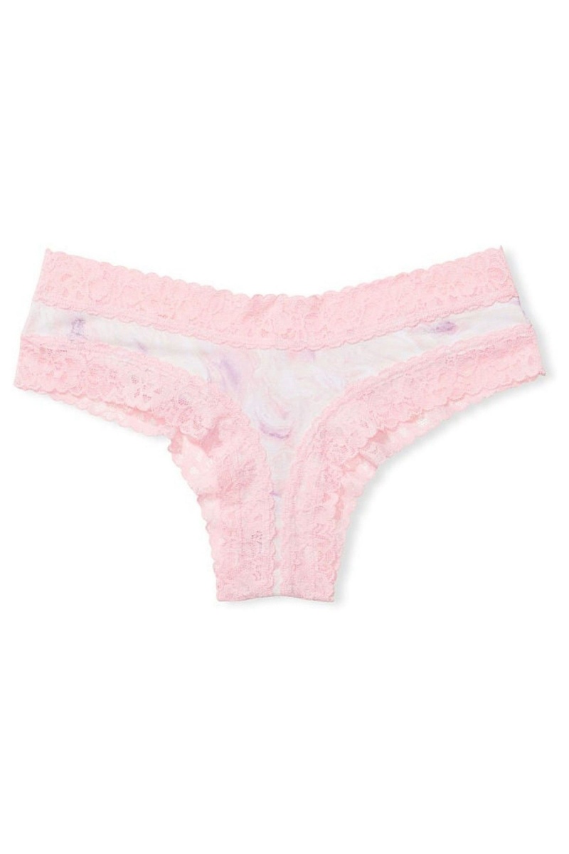 Victoria's Secret Stretch Katoenen Kanten Taille Katoenen Cheeky Knickers Blauw | 68109-BFPO