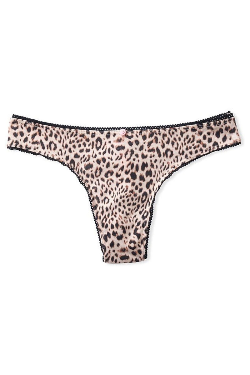 Victoria's Secret Stretch Katoenen Katoenen String Knickers Roze | 89312-FGZV