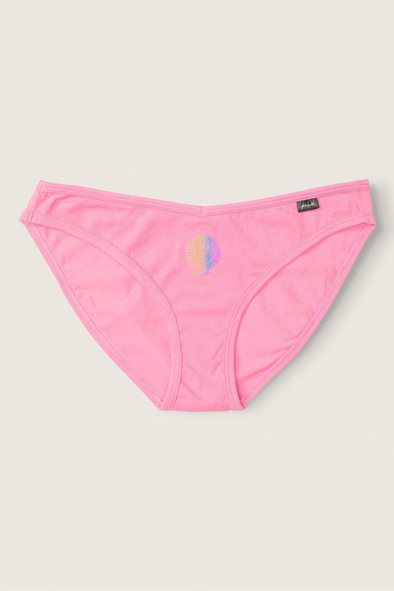 Victoria\'s Secret Stretch Katoenen Katoenen Bikini Knicker Roze | 37628-MJQG