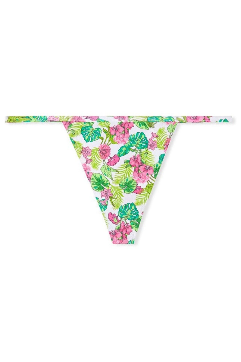 Victoria's Secret Stretch Katoenen Katoenen G String Knickers Zwart | 15236-YKWN