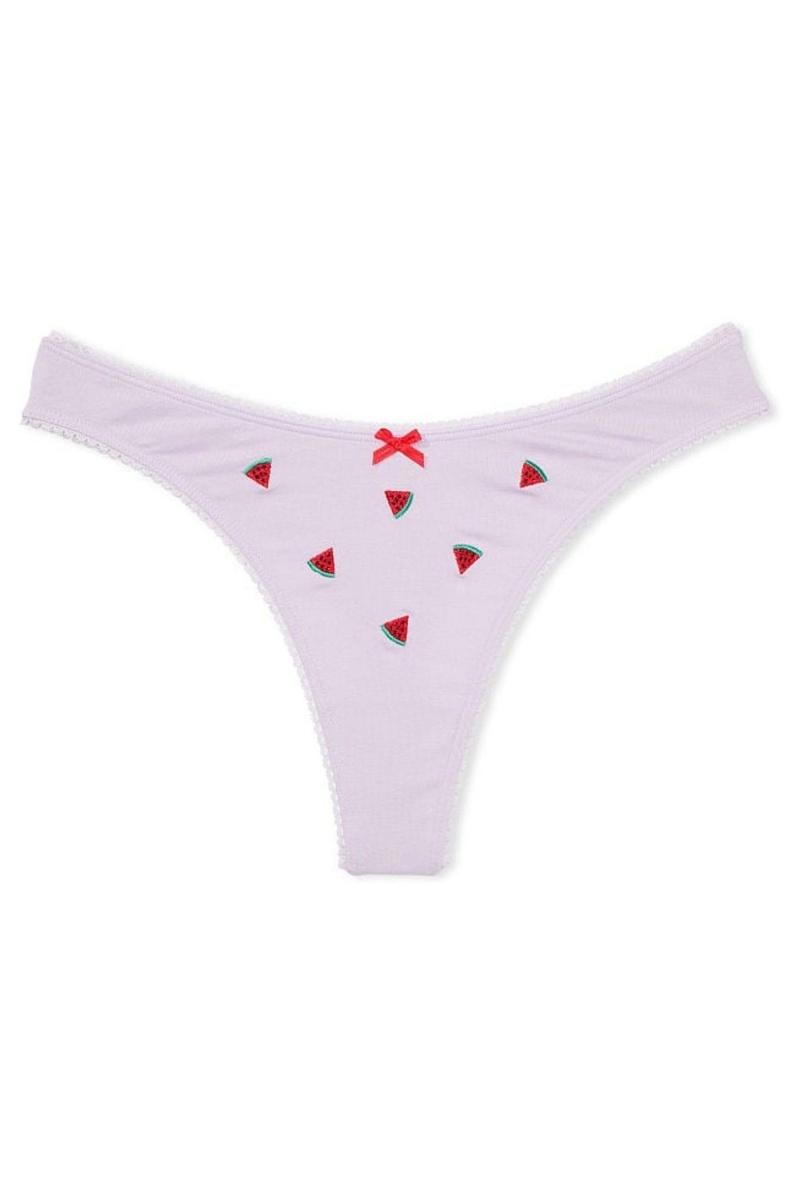 Victoria's Secret Stretch Katoenen Katoenen High Leg String Knickers Perfume Watermelon | 96014-UMHG