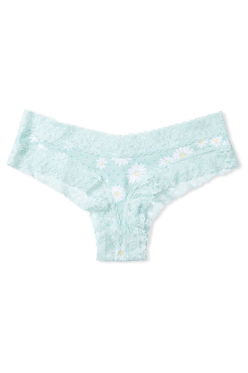 Victoria's Secret Stretch Katoenen LCE W CTN CHEEKY Aqua Daisy Dot | 51048-PKHE