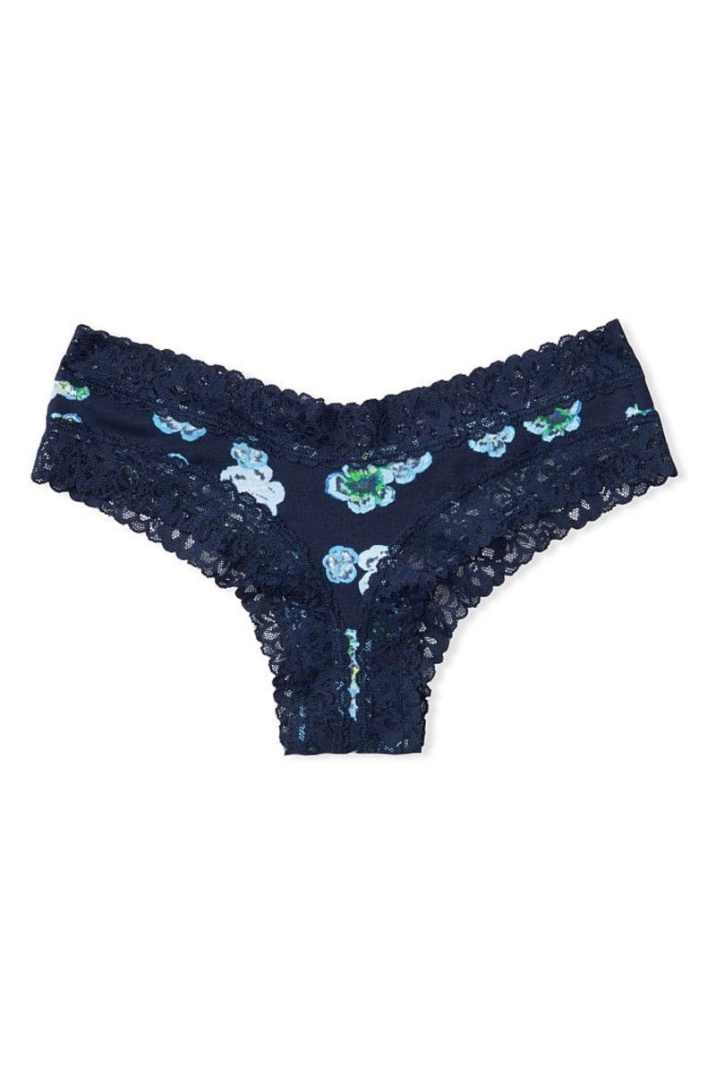 Victoria's Secret Stretch Katoenen LCE W CTN CHEEKY Aqua Daisy Dot | 83147-HAYF