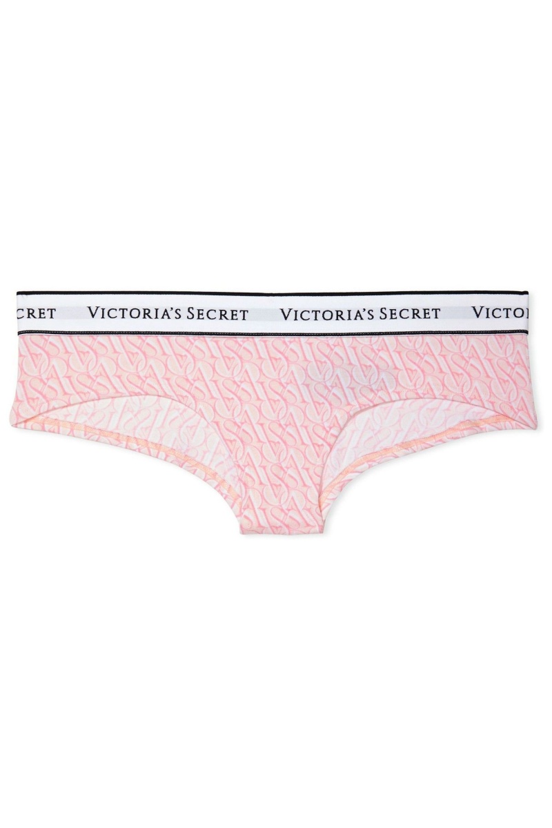 Victoria's Secret Stretch Katoenen Logo Knickers Blauw | 04519-GVCE