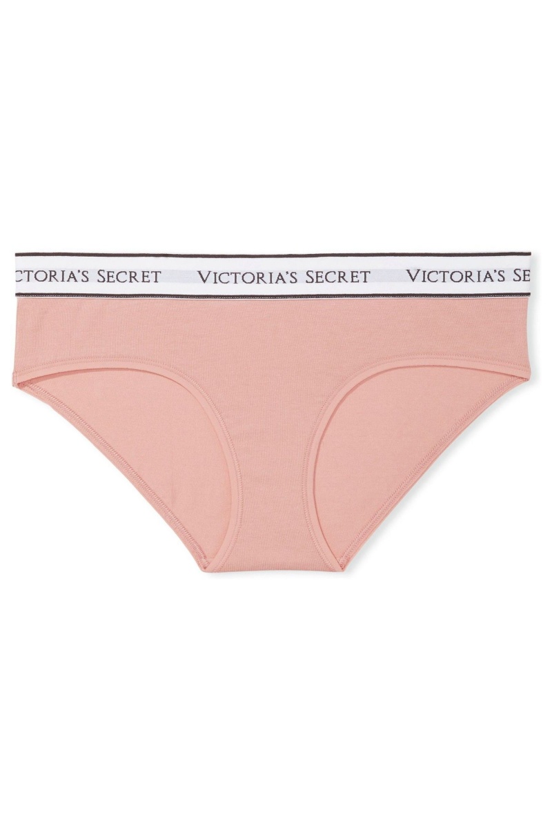 Victoria's Secret Stretch Katoenen Logo Knickers Roze Roze | 75268-XAQJ