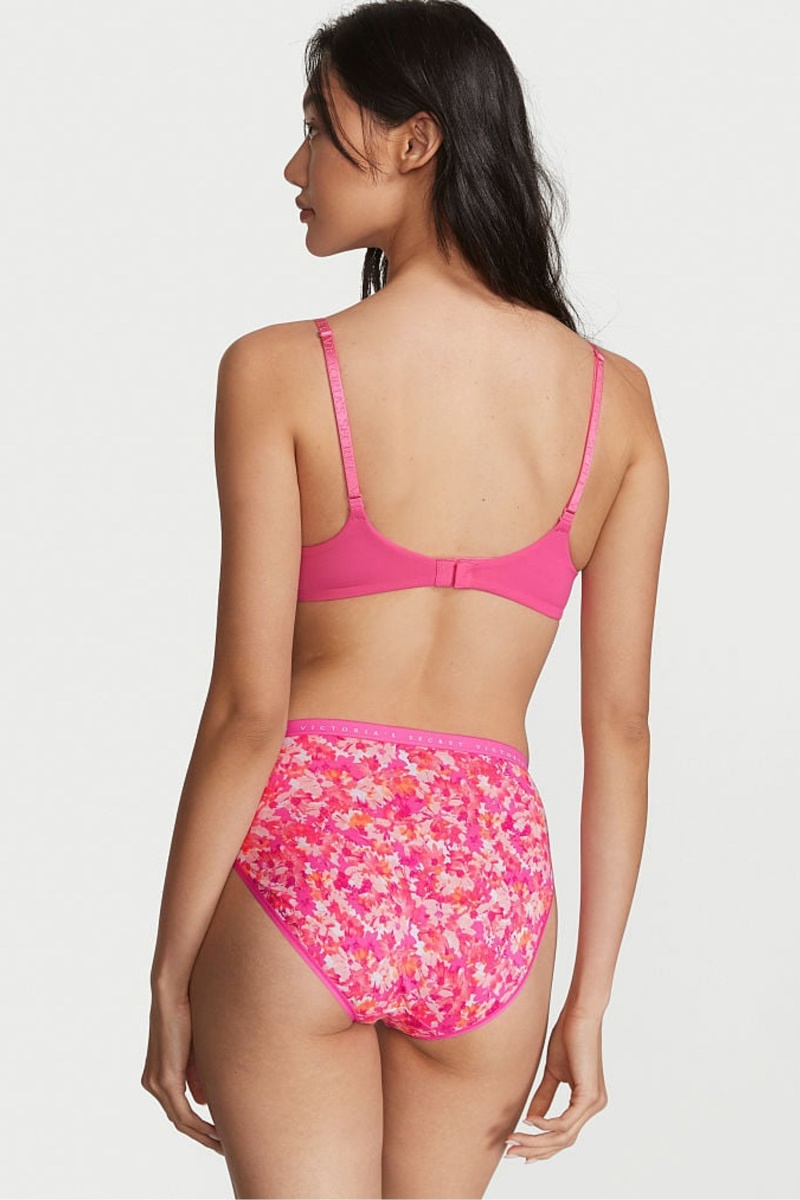 Victoria's Secret Stretch Katoenen Stretch Katoenen High Leg Brief Knickers Roze | 17296-AJFY