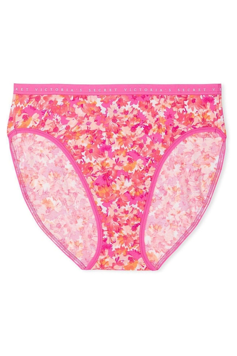 Victoria's Secret Stretch Katoenen Stretch Katoenen High Leg Brief Knickers Roze | 17296-AJFY