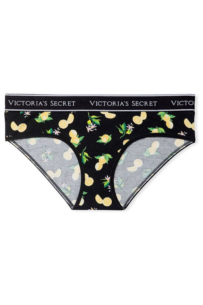 Victoria's Secret Stretch Katoenen Stretch Katoenen Logo Taille Hipster Knickers Blauw | 73506-ZYPE