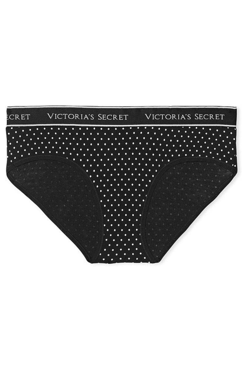 Victoria's Secret Stretch Katoenen Stretch Katoenen Logo Taille Hipster Knickers Blauw | 48975-MRFC