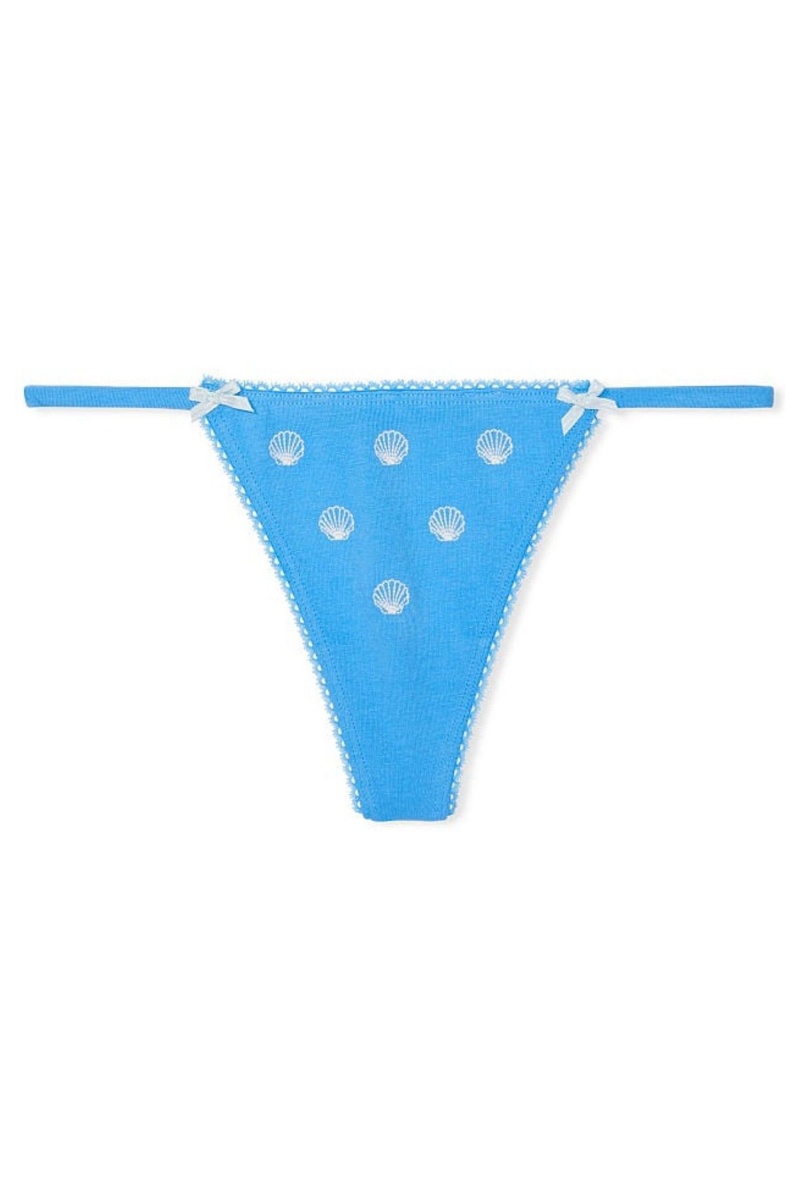 Victoria's Secret Stretch Katoenen Stretch Katoenen Knickers Blauw | 67231-WNXJ