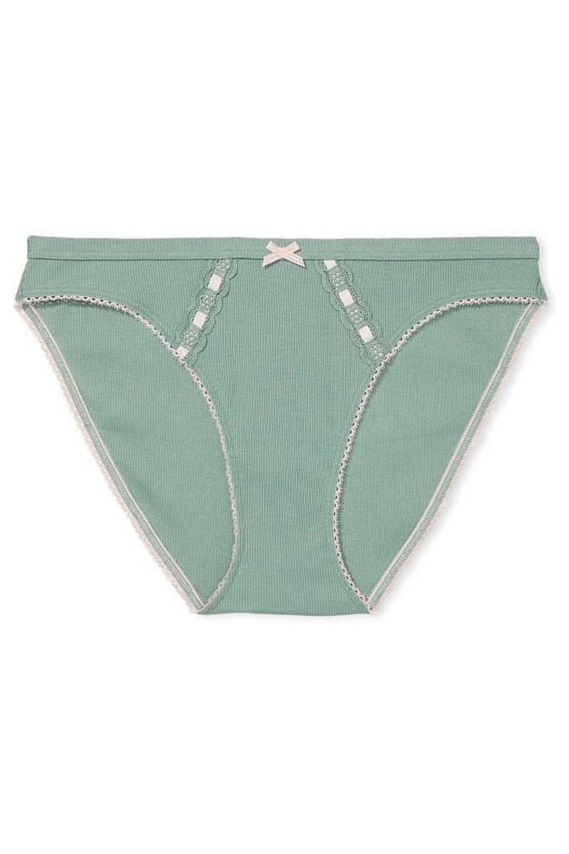 Victoria's Secret Stretch Katoenen Stretch Katoenen Bikini Knickers Blauw | 07594-TKPX